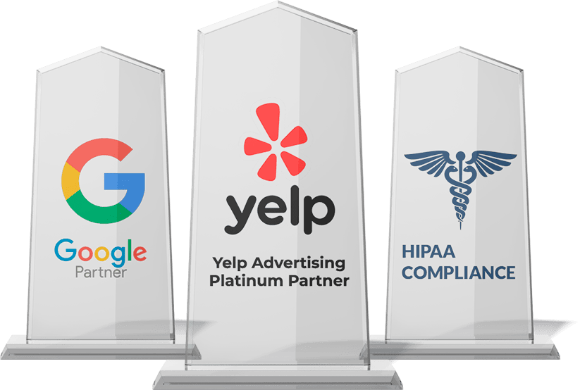 trophies, HIPAA, Yelp, and Google partner