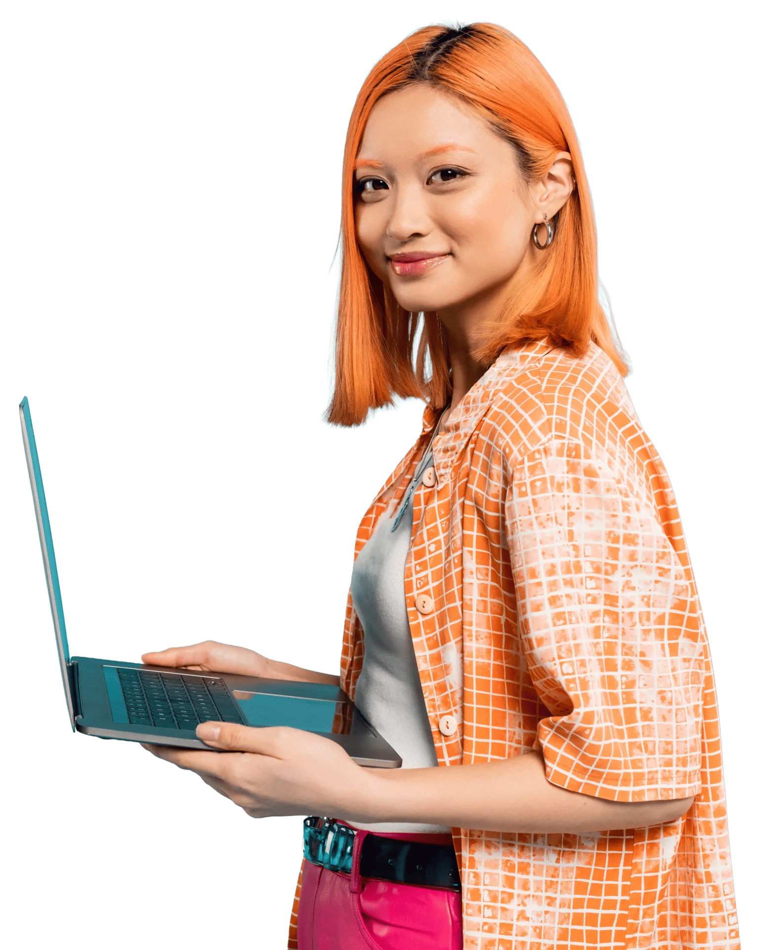 happy face optimistic emotion youthful asian woman